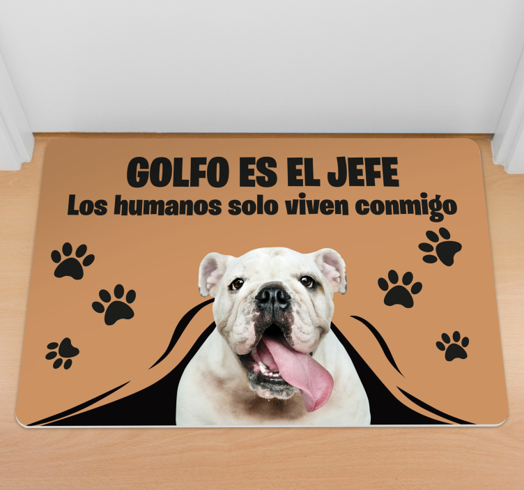 Alfombra vinilo recibidor foto personalizada de mascotasFoto pers - TenVinilo