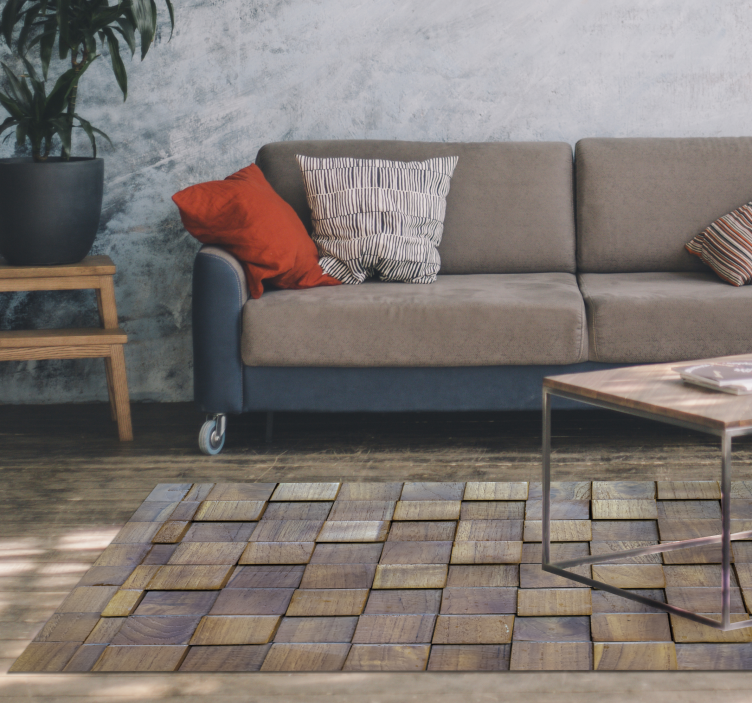 Alfombra vinílica textura madera Panel de madera textura 3d - TenVinilo