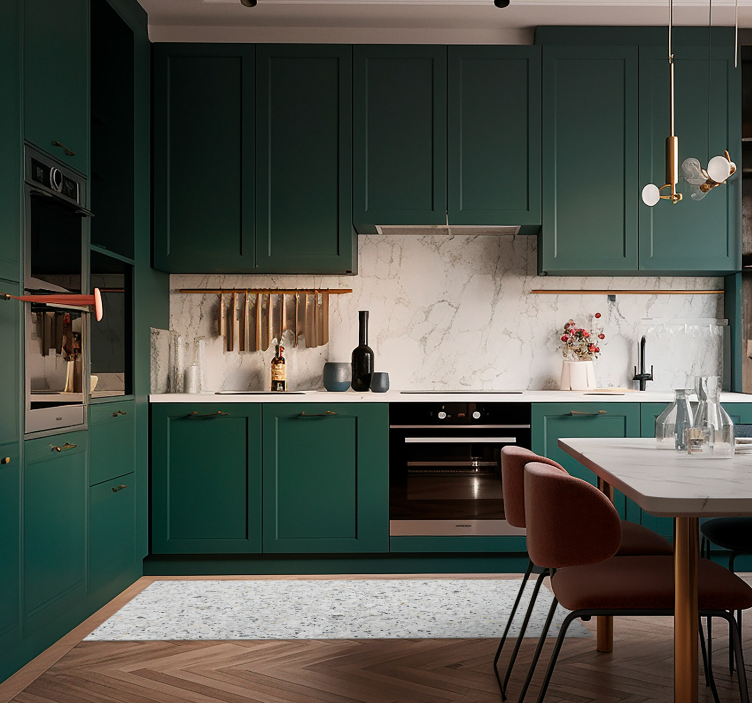 Alfombra vinílica textura Terrazo gris - TenVinilo