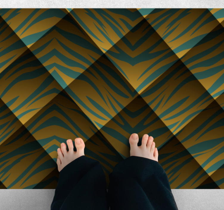 Alfombra vinílica animal print concepto de raya de tigre - TenVinilo