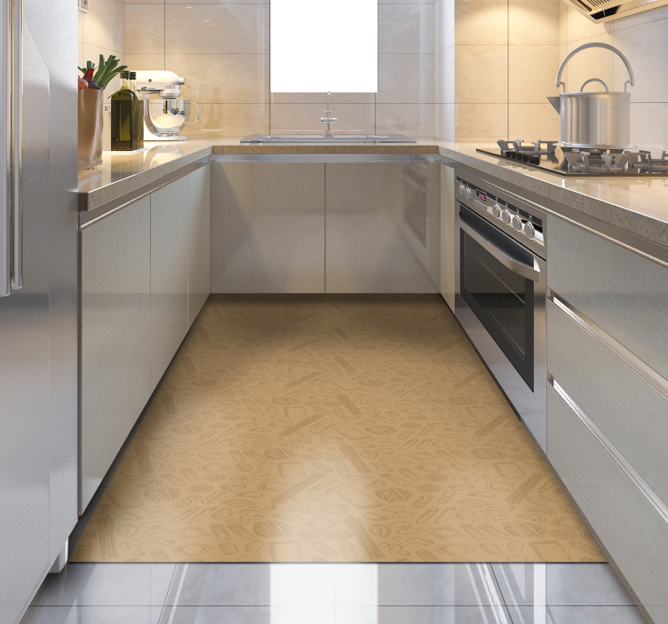 Alfombra vinílica cocina cobertura de cocina texturizada - TenVinilo