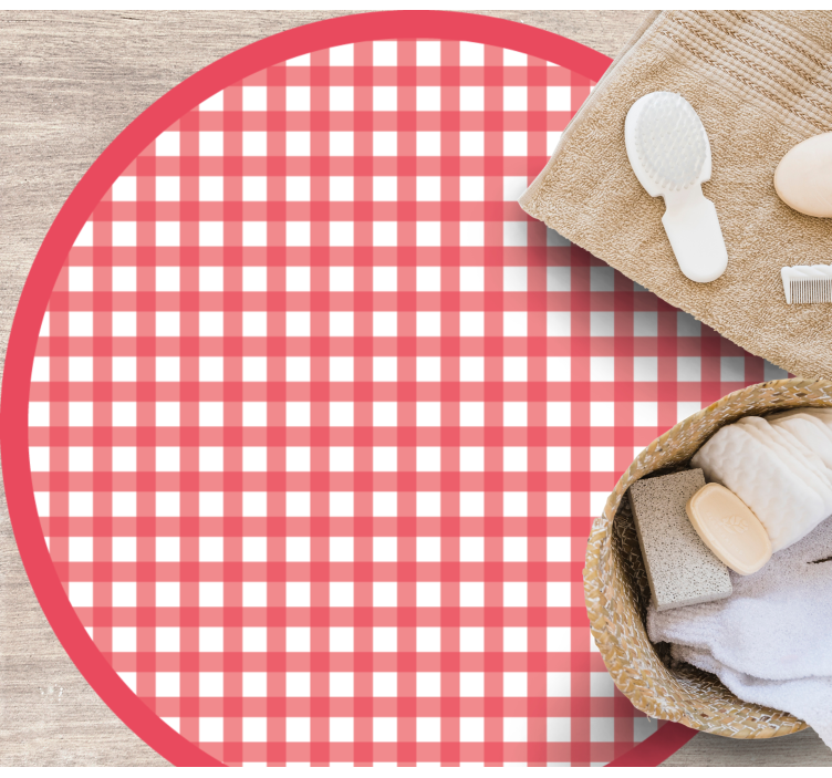 Alfombra vinilo cocina Decoración de cuadros rojos - TenVinilo