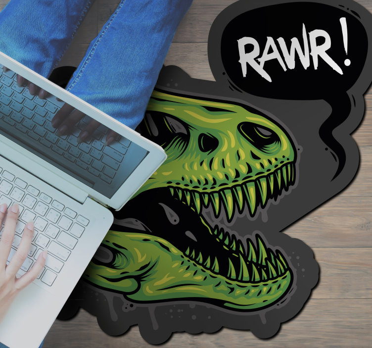 Alfombra vinílica de animales gráfico de dinosaurio - TenVinilo