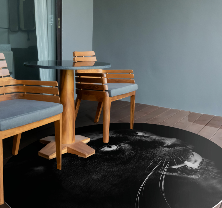 Alfombra vinílica negra pantera - TenVinilo