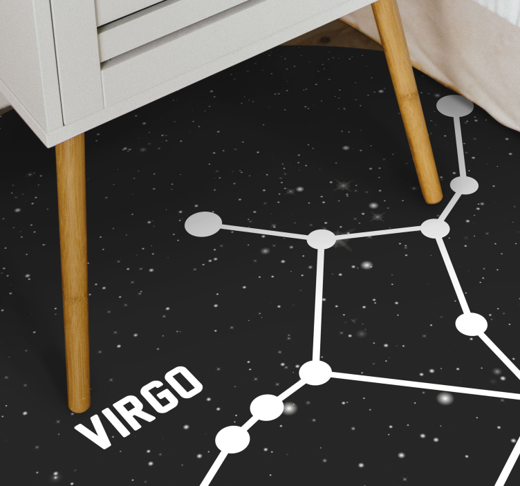 Alfombra vinílica estrellas constelación de virgo - TenVinilo