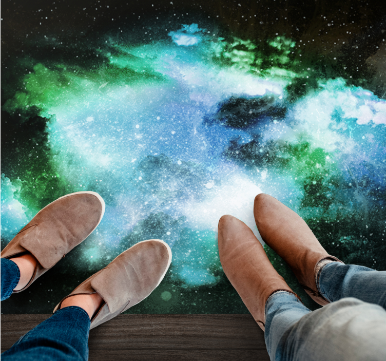 Alfombra vinílica estrellas descubrimiento celestial - TenVinilo