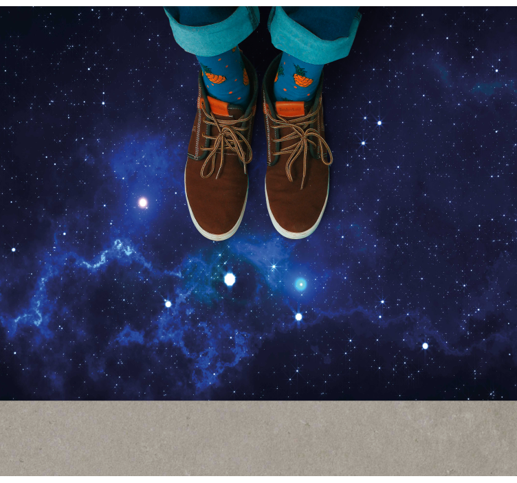 Alfombra vinílica estrellas escena de nebulosa cósmica - TenVinilo