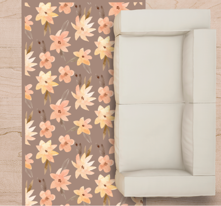 Alfombra vinílica flores conjunto de motivos florales - TenVinilo