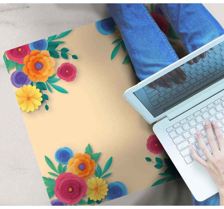 Alfombra vinílica flores flor vivaz - TenVinilo