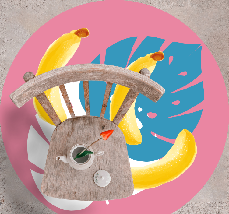 Alfombra vinílica cocina motivo de plátano tropical - TenVinilo