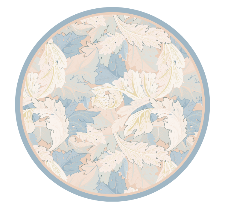 Alfombra vinílica flores patrón de hojas suaves - TenVinilo