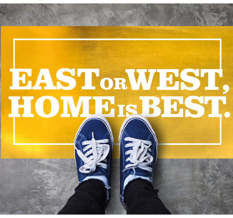 Alfombra vinílica exterior el hogar es lo mejor - TenVinilo