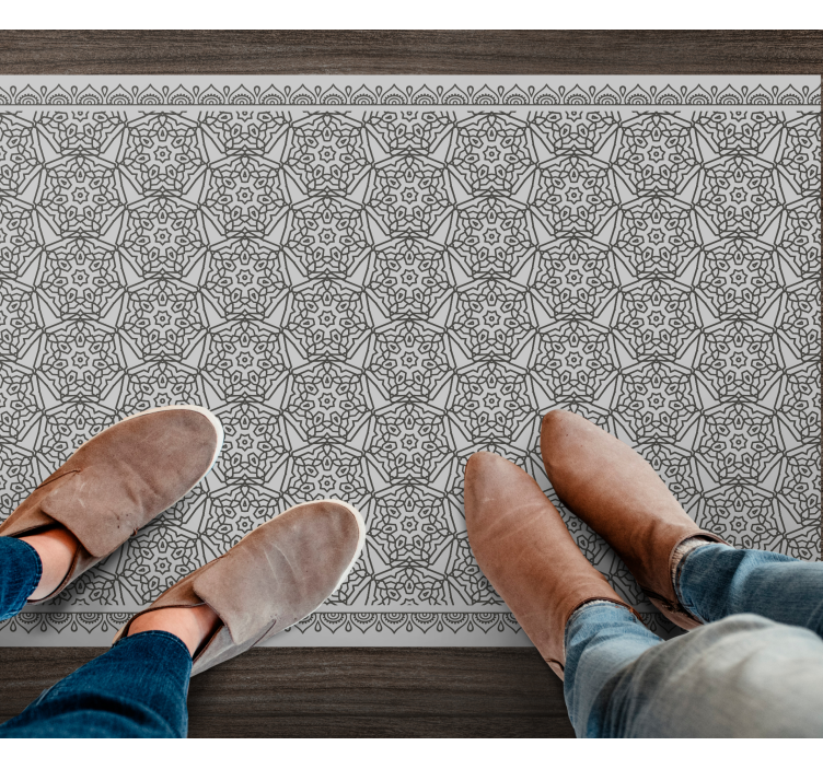 Alfombra de vinilo geométrica Estilo de azulejo árabe abstracto - TenVinilo