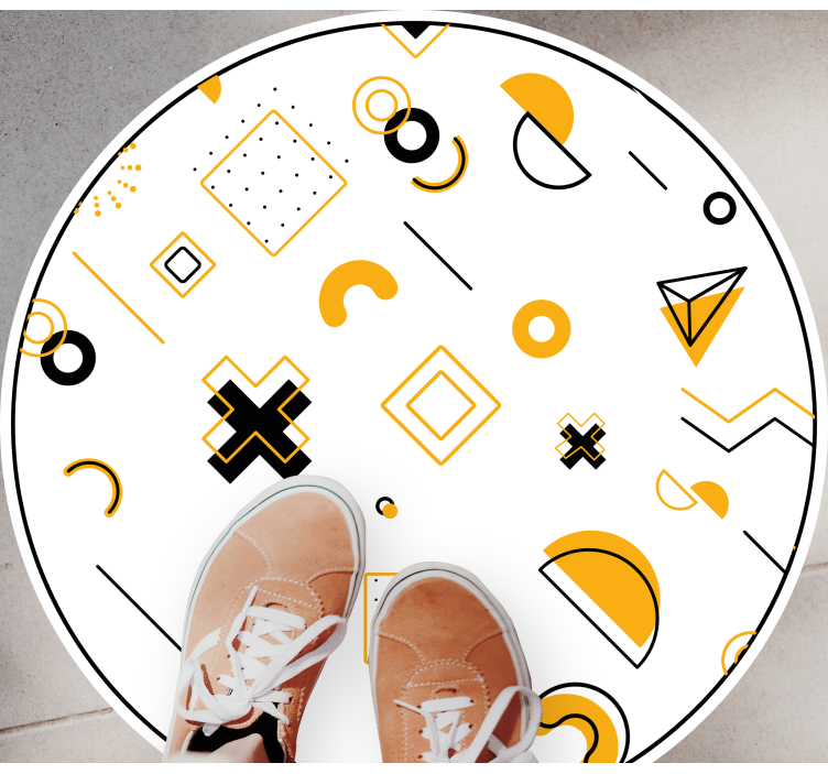 Alfombra vinílica geométrica formas matemáticas modernas - TenVinilo