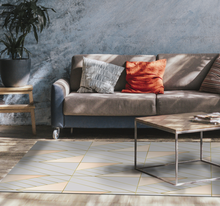 Alfombra de vinilo geométrica patrón geométrico - TenVinilo