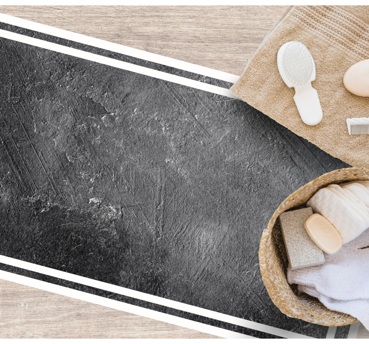 Alfombra vinílica imitación efecto terroso negro - TenVinilo