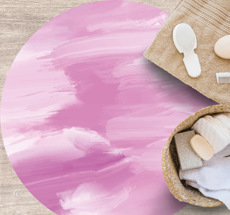 Alfombra vinílica imitación giros suaves de rosa - TenVinilo