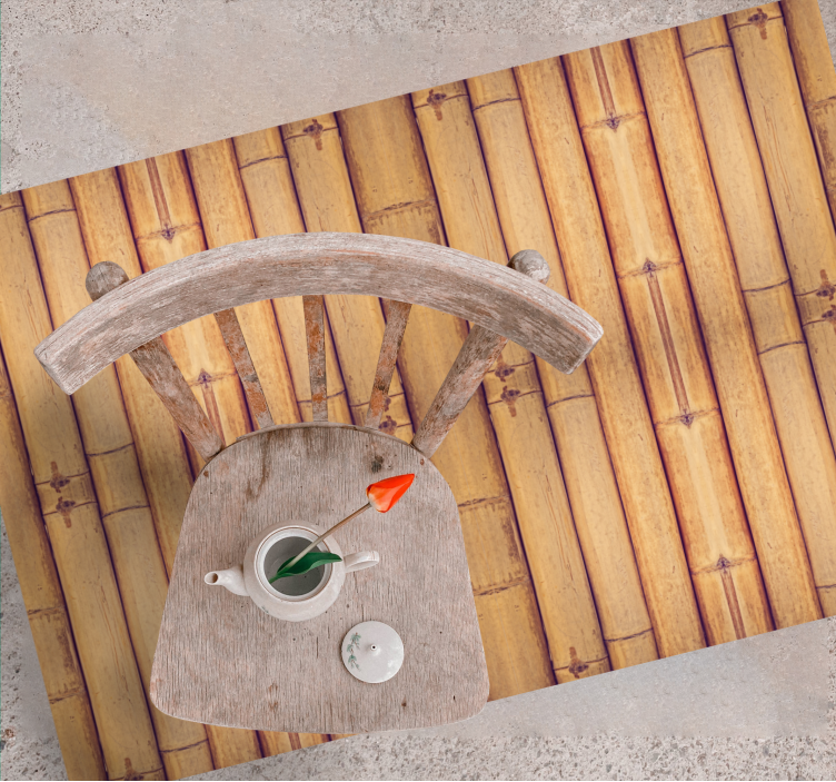 Alfombra vinílica salón inspirado en el bambú - TenVinilo