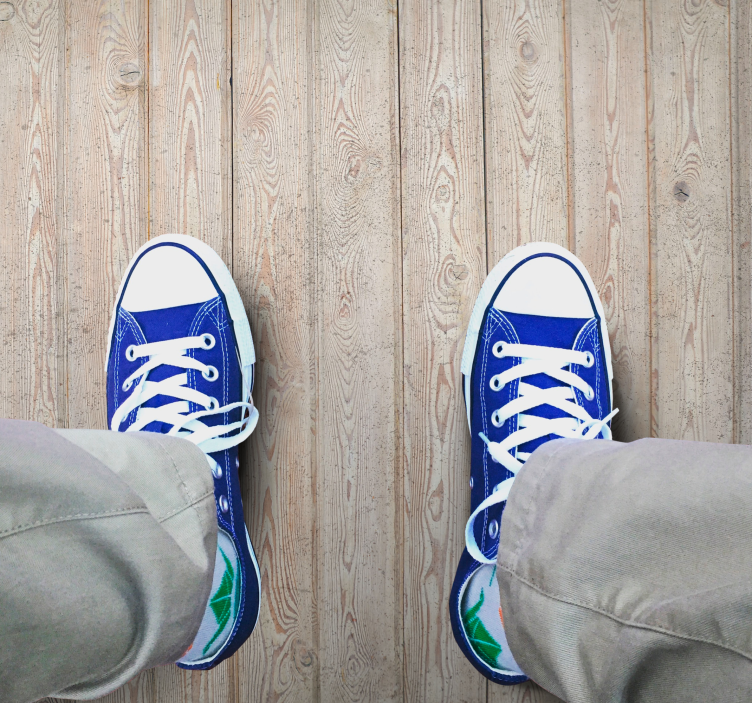 Alfombra vinílica imitación madera tablones marrón claro - TenVinilo