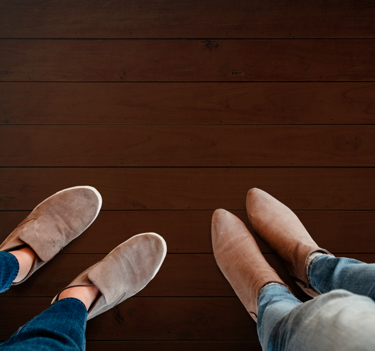 Alfombra vinílica imitación madera textura marrón oscuro - TenVinilo