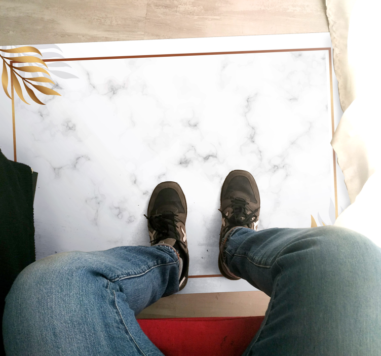 Alfombra vinílica imitación mármol elegancia de mármol - TenVinilo