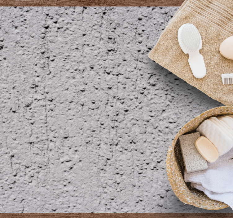 Alfombra vinílica imitación piedra hormigón gris texturizado - TenVinilo