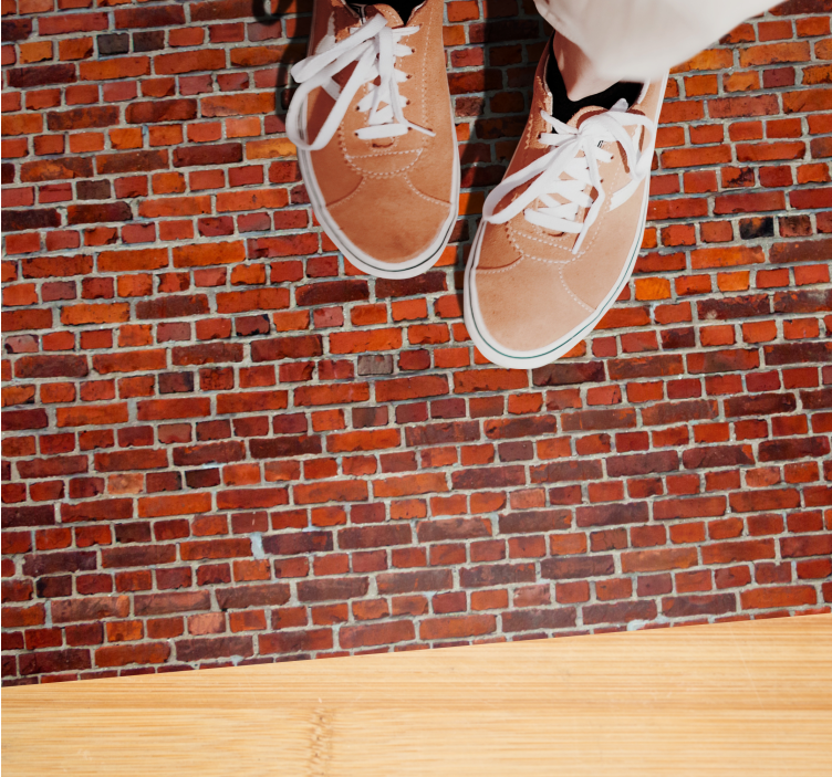 Alfombra vinílica imitación piedra textura ladrillo rugoso - TenVinilo