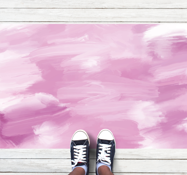 Alfombra vinílica imitación tonos suaves de rosa - TenVinilo