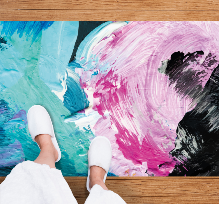 Alfombra vinílica imitación toque de color - TenVinilo