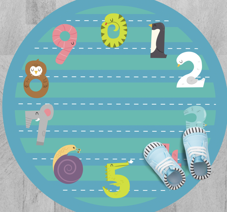 Alfombra vinílica infantil pista de carreras circular - TenVinilo