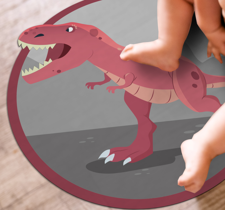 Alfombra vinílica infantil tiempo de juego de dinosaurios - TenVinilo