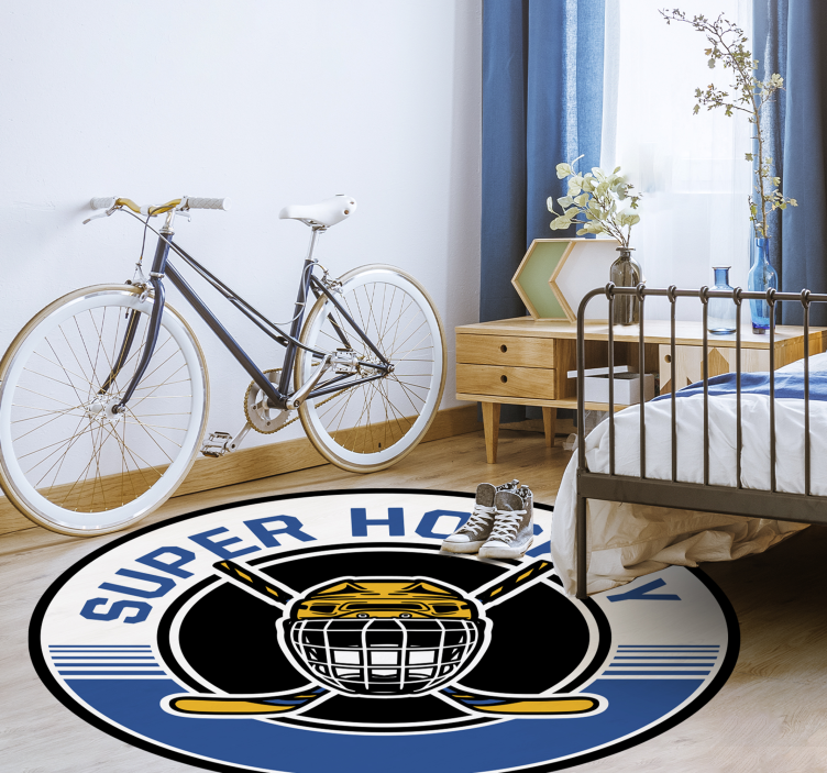 Alfombra vinílica juegos emblema de hockey - TenVinilo