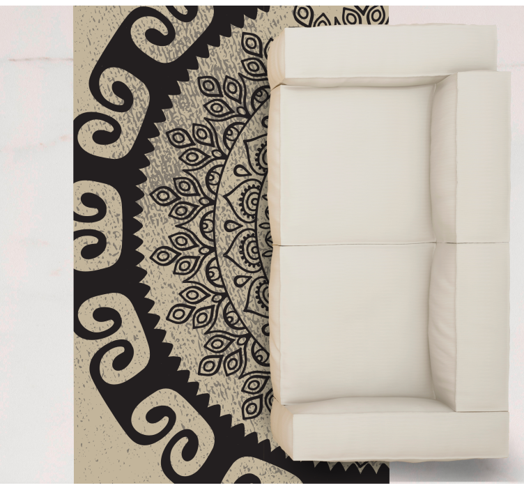 Alfombra vinílica mandala motivo sofisticado - TenVinilo