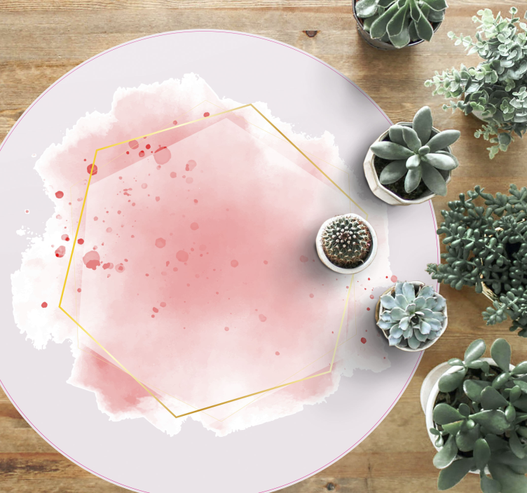 Alfombra vinílica minimalista acuarela abstracta - TenVinilo