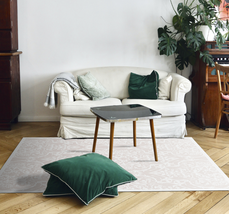 Alfombra vinílica salón elegante diseño estampado - TenVinilo