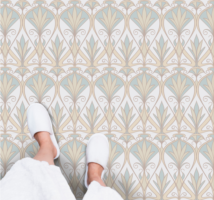 Alfombra vinílica minimalista elegante inspiración floral - TenVinilo