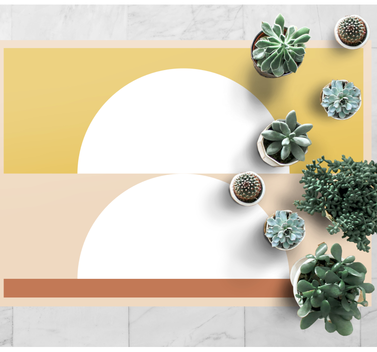 Alfombra vinílica minimalista minimalismo circular - TenVinilo