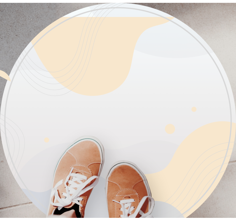 Alfombra vinílica minimalista motivos de olas suaves - TenVinilo