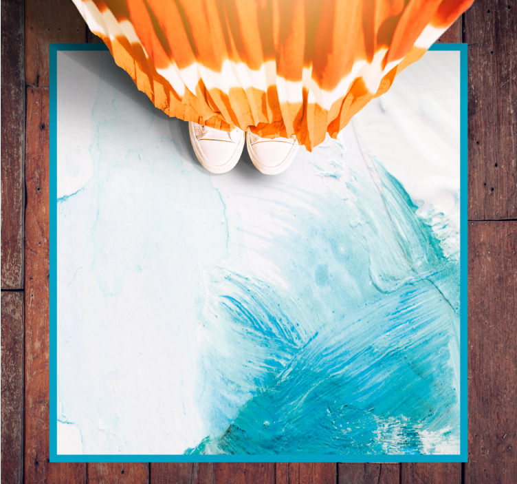 Alfombra vinílica imitación pinceladas de agua - TenVinilo