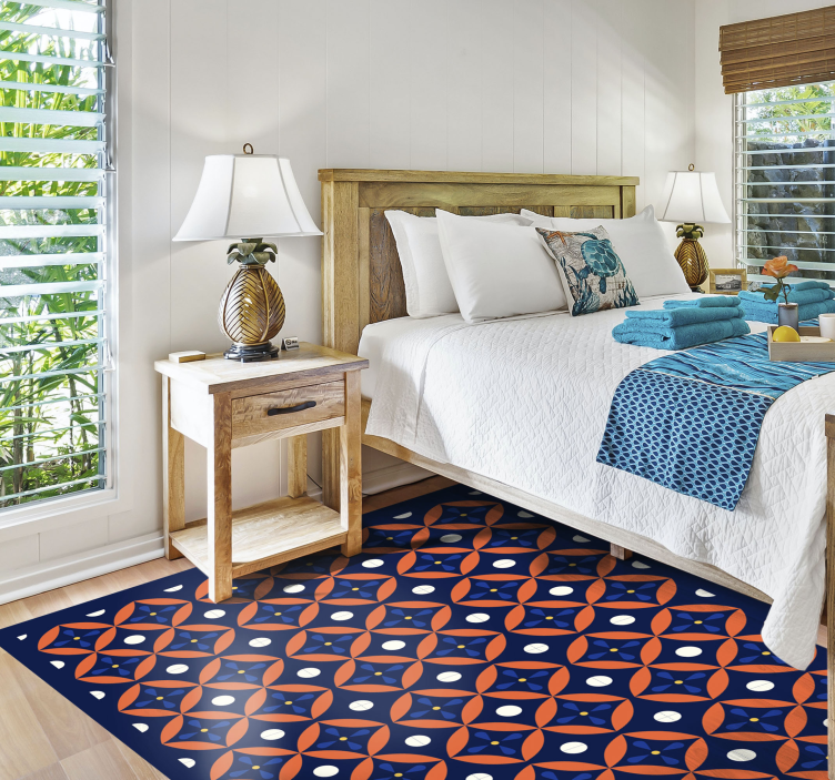 Alfombra vinilo mosaico Azulejos de texturas azul oscuro - TenVinilo