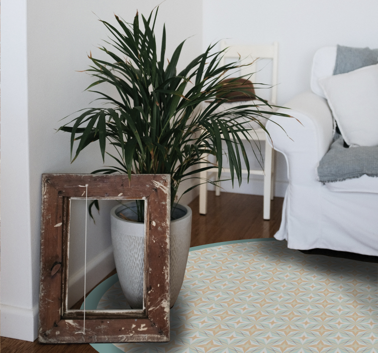 Alfombra vinílica mosaico círculo de patrón de mosaico - TenVinilo