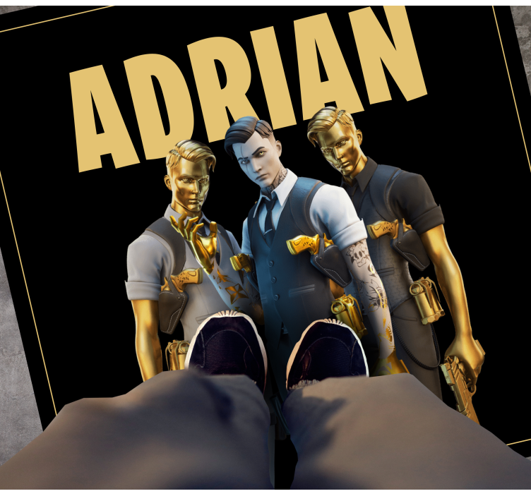 Alfombra vinílica juvenil personajes de trío personalizados - TenVinilo