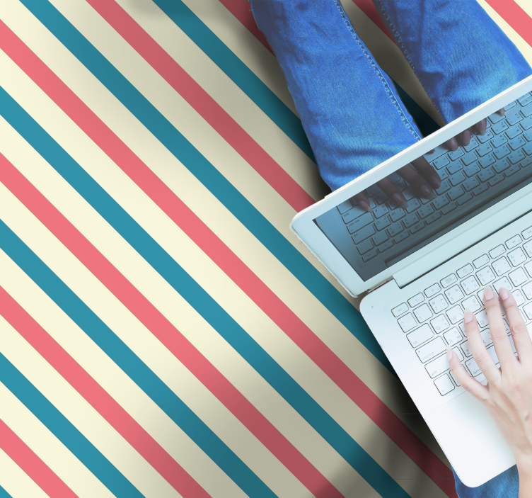 Alfombra vinílica rayas paleta de colores rayados - TenVinilo