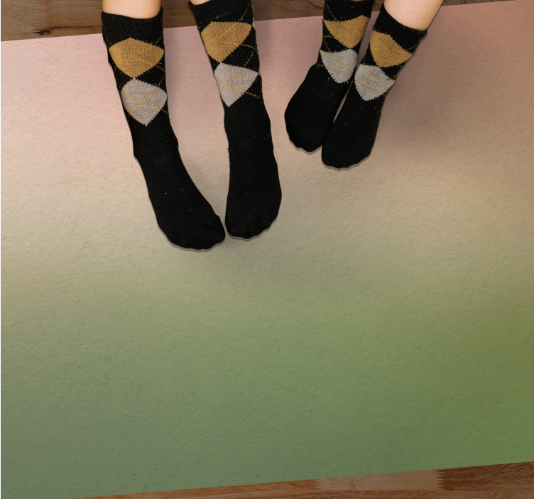 Alfombra vinílica recibidor mezcla de colores degradados - TenVinilo