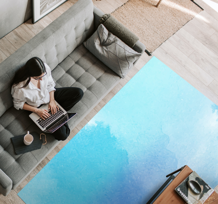 Alfombra vinílica textura aguamarina - TenVinilo