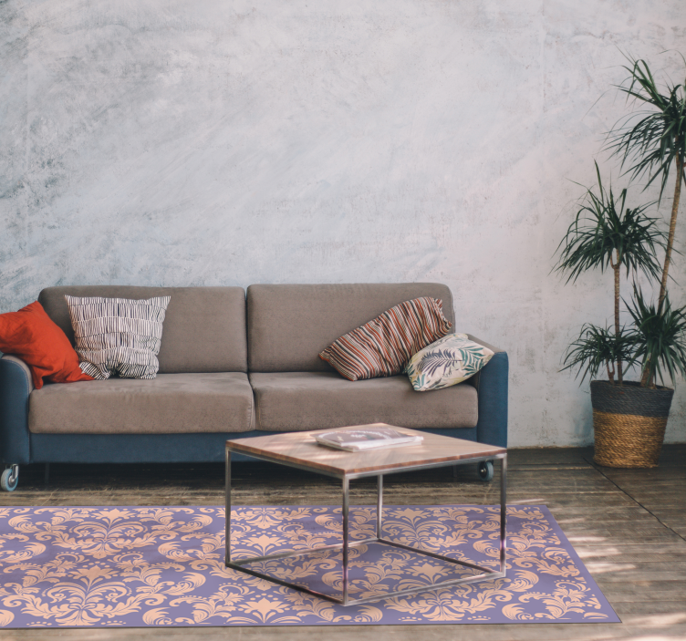 Alfombra vinílica textura detalle de patrón barroco - TenVinilo