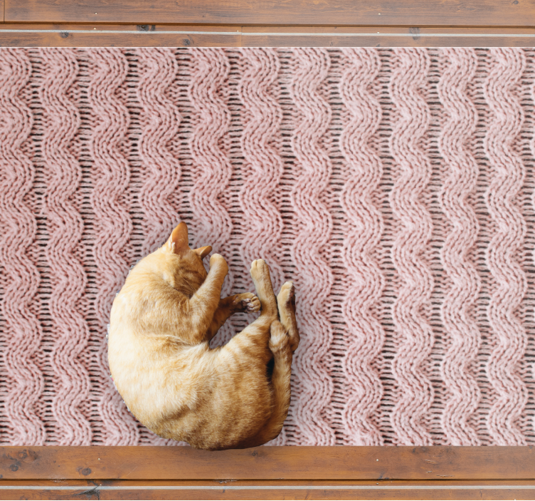 Alfombra vinílica dormitorio patrón ondulado - TenVinilo