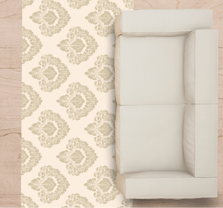 Alfombra vinílica moderna patrón adornado clásico - TenVinilo