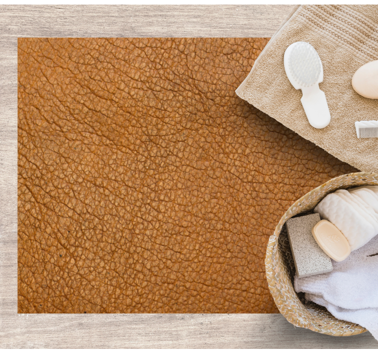 Alfombra vinílica textura superficie similar al cuero - TenVinilo