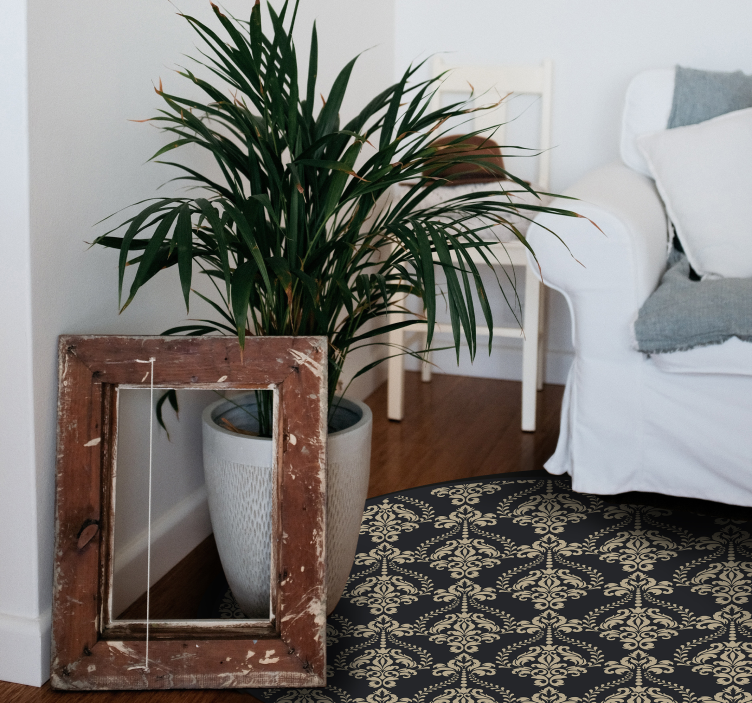 Alfombra vinílica vintage superposición de patrón adornado - TenVinilo